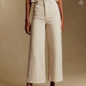 Sezane Le Crop Mottled Ecru - Size 6